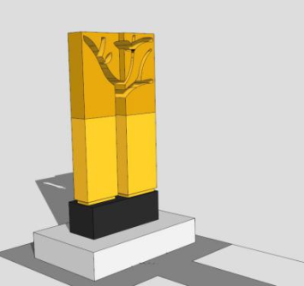 阿迪普拉雕塑SU模型下载_sketchup草图大师SKP模型