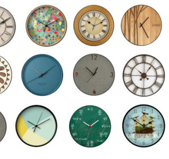 抢钟挂件墙饰SU模型下载_sketchup草图大师SKP模型