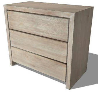 波罗的五斗橱SU模型下载_sketchup草图大师SKP模型