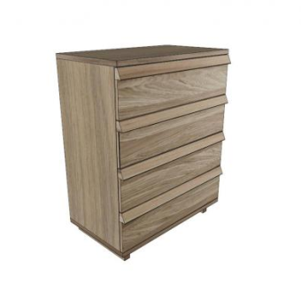 橡木抽屉柜SU模型下载_sketchup草图大师SKP模型