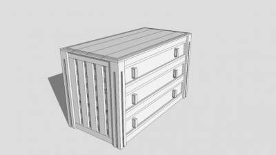 五斗橱框架SU模型下载_sketchup草图大师SKP模型