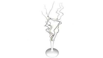 装饰树枝上花瓶SU模型下载_sketchup草图大师SKP模型