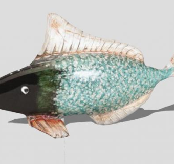 鱼小雕像SU模型下载_sketchup草图大师SKP模型