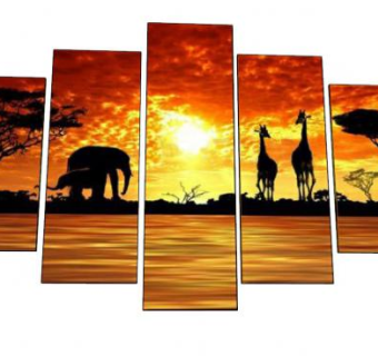 现代手绘油抽象艺术挂画SU模型下载_sketchup草图大师SKP模型