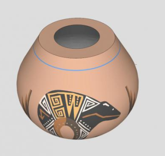 美国本土陶器器皿SU模型下载_sketchup草图大师SKP模型