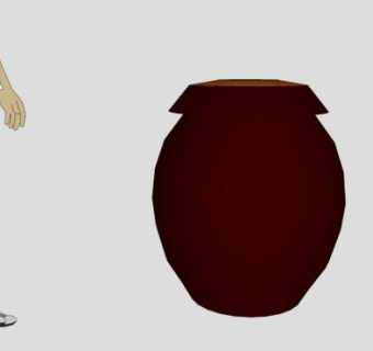 韩国陶器器皿SU模型下载_sketchup草图大师SKP模型