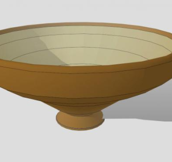 陶瓷碟型器皿SU模型下载_sketchup草图大师SKP模型