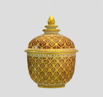 泰国陶瓷制品SU模型下载_sketchup草图大师SKP模型