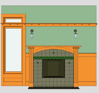 壁炉墙SU模型下载_sketchup草图大师SKP模型