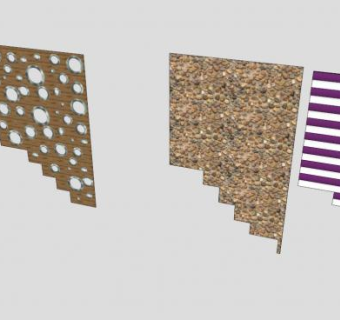 墙面镶板图案背景墙SU模型下载_sketchup草图大师SKP模型