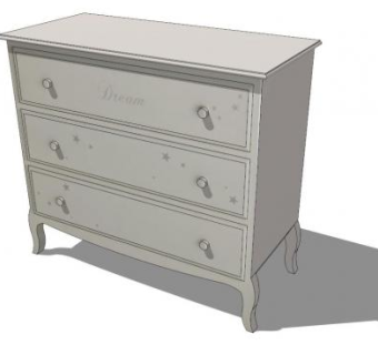 儿童的斗柜SU模型下载_sketchup草图大师SKP模型