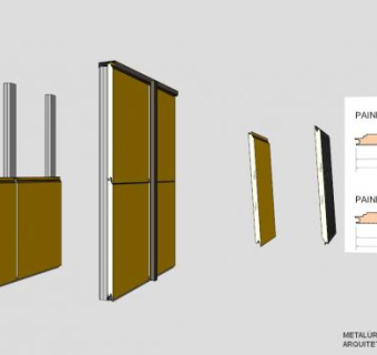 正面面板背景墙SU模型下载_sketchup草图大师SKP模型