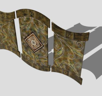 墙壁装饰背景墙SU模型下载_sketchup草图大师SKP模型