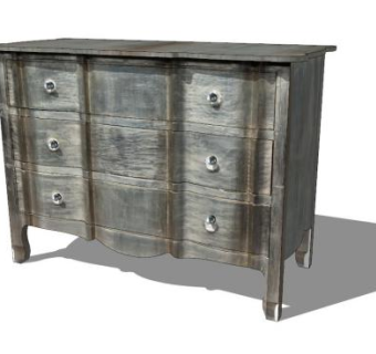 经典的梳妆台SU模型下载_sketchup草图大师SKP模型