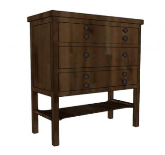 棕褐色斗柜SU模型下载_sketchup草图大师SKP模型