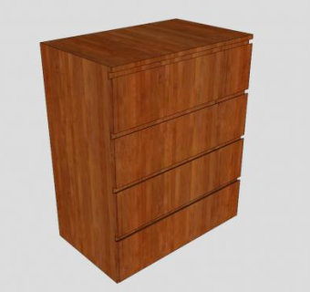 宜家橡木柜子SU模型下载_sketchup草图大师SKP模型