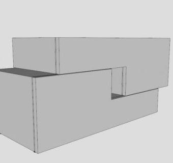 双胞胎抽屉柜SU模型下载_sketchup草图大师SKP模型