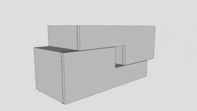 双胞胎抽屉柜SU模型下载_sketchup草图大师SKP模型