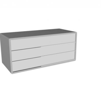 现代小型梳妆台SU模型下载_sketchup草图大师SKP模型