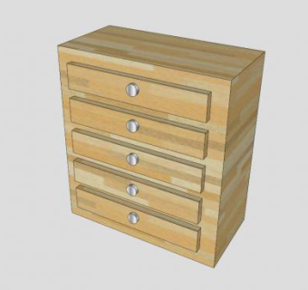 木抽屉SU模型下载_sketchup草图大师SKP模型