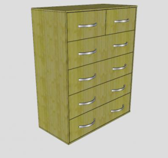 草绿色柜子SU模型下载_sketchup草图大师SKP模型