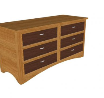 传统梳妆台SU模型下载_sketchup草图大师SKP模型