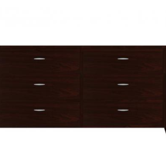 棕褐色双梳妆台SU模型下载_sketchup草图大师SKP模型