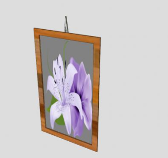 家具挂画实木相框SU模型下载_sketchup草图大师SKP模型