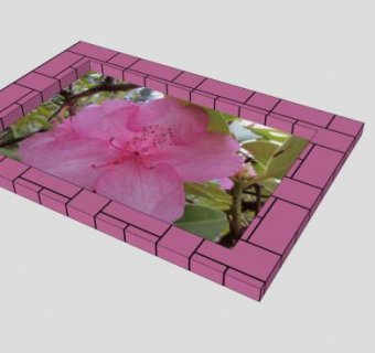 粉红色画框架挂画SU模型下载_sketchup草图大师SKP模型