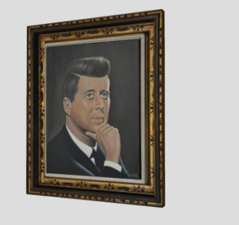 肯尼迪绘画SU模型下载_sketchup草图大师SKP模型