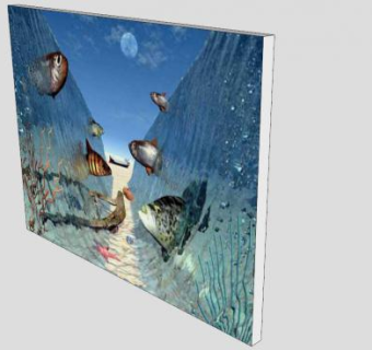 海洋版画油画挂画SU模型下载_sketchup草图大师SKP模型