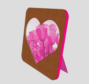 爱心照片相框SU模型下载_sketchup草图大师SKP模型