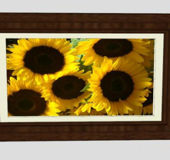 向日葵相框SU模型下载_sketchup草图大师SKP模型