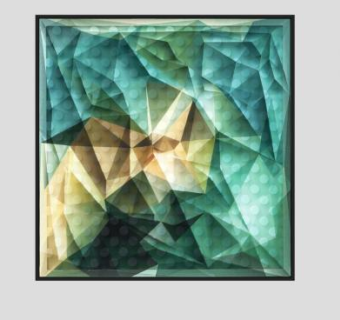 抽象蓝艺术相框SU模型下载_sketchup草图大师SKP模型