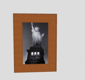 自由女神挂画SU模型下载_sketchup草图大师SKP模型