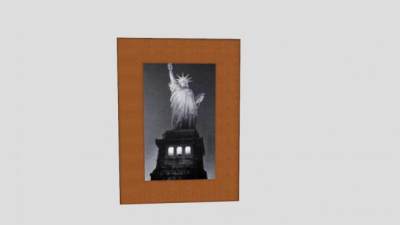 自由女神挂画SU模型下载_sketchup草图大师SKP模型