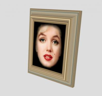 玛丽莲梦露相框SU模型下载_sketchup草图大师SKP模型