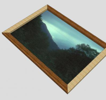 二维山地相框SU模型下载_sketchup草图大师SKP模型