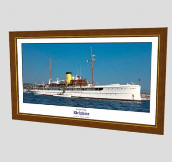 蒸汽船画相框SU模型下载_sketchup草图大师SKP模型