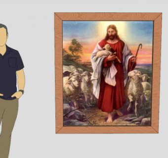 家居油画挂画SU模型下载_sketchup草图大师SKP模型