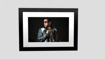 黑色相框歌手挂画SU模型下载_sketchup草图大师SKP模型