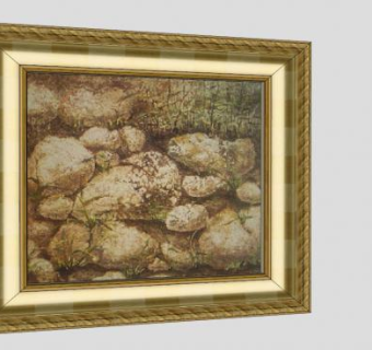 豪华油画挂画SU模型下载_sketchup草图大师SKP模型