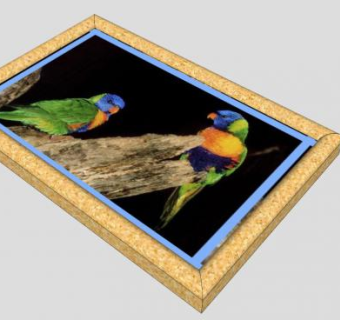 相框风景鸟挂画SU模型下载_sketchup草图大师SKP模型