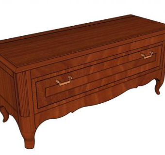 红木中式抽屉柜SU模型下载_sketchup草图大师SKP模型
