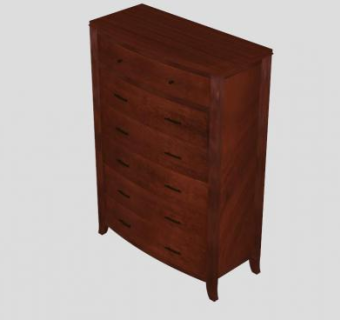 七个宽敞抽屉斗柜SU模型下载_sketchup草图大师SKP模型