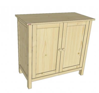 简约五斗橱SU模型下载_sketchup草图大师SKP模型