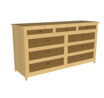 9抽屉梳妆台SU模型下载_sketchup草图大师SKP模型