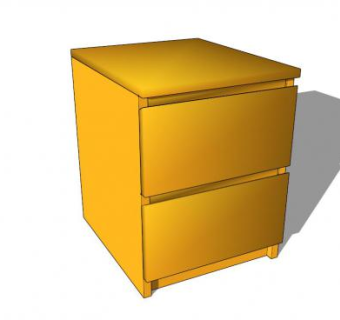 山毛榉抽屉柜SU模型下载_sketchup草图大师SKP模型