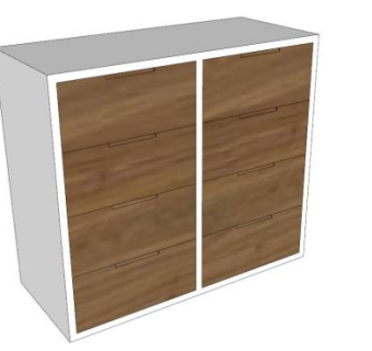 有抽屉的柜子SU模型下载_sketchup草图大师SKP模型