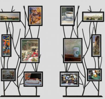 树枝架相框SU模型下载_sketchup草图大师SKP模型